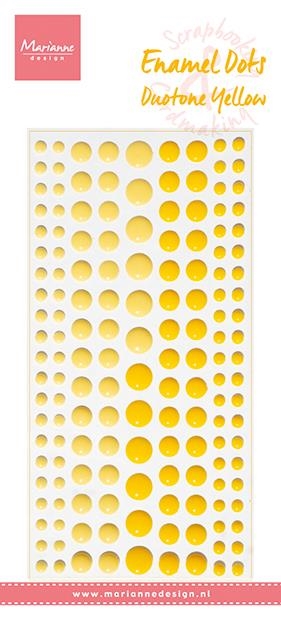 Marianne Design Enamel dots Duotone yellow 156stk